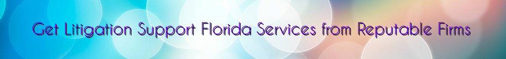 Get Litigation Support Florida Services from Reputable Firms