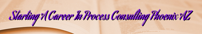 Starting A Career In Process Consulting Phoenix AZ